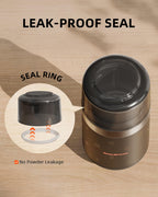 Electric spice grinder in dark stainless steel by Spider Farmer Pro with one touch press control and no powder leakage