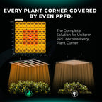 PPFD-Verteilungsgrafik der Mars Hydro FC8000-EVO auf 150x150 cm Fläche