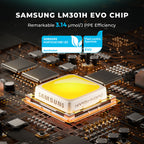 Detailaufnahme der Samsung LM301H EVO Chips auf der FC 1500-EVO