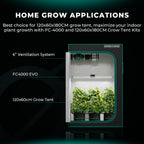 Mars Hydro FC-4000 LED grow light with 320W power — designed for optimal indoor plant growth in a sleek, modern setup.