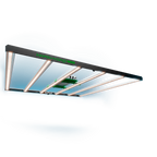Mars Hydro FC-E6500 LED grow light in sleek black finish — 730W design with efficient Bridgelux technology for optimal plant growth.