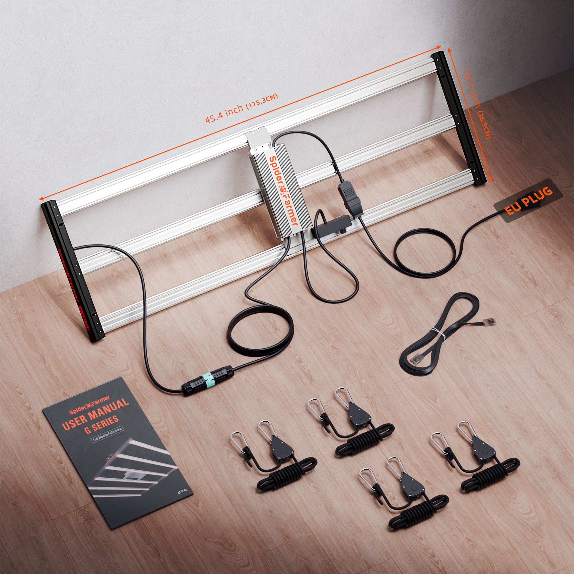 Vollständiger Lieferumfang der G4500 inklusive Treibern und YoYo-Hängern