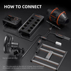 Spider Farmer AC10 Smart Mehrfachsteckdose black power strip with 3-in-1 soil sensor ports and orange accents