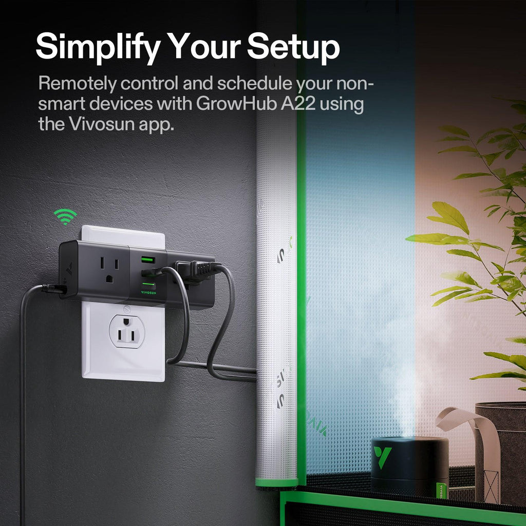 Vivosun GrowHub WiFi Smartstrip mit Klima-Sensor - Eacygrow