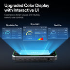 Vivosun GrowHub smart WiFi climate controller in silver and black with upgraded color display UI
