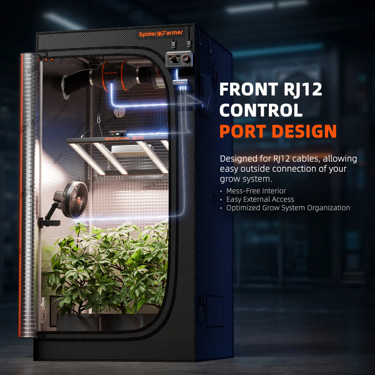 Spider Farmer 100x100x200cm Grow Tent | 1680D Oxford