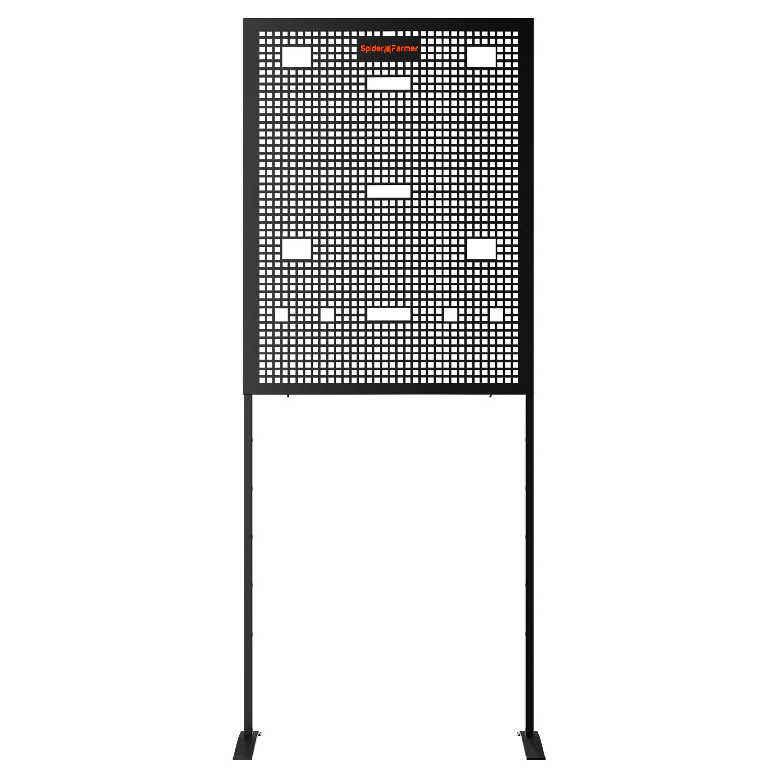 Spider Farmer gear board in sleek black metal — a versatile wand-organizer featuring a grid design for easy access.