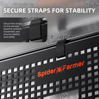 Spider Farmer gear board in sleek black featuring secure straps for stability — ideal for organized storage solutions.