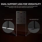 Versatile Spider Farmer gear board with dual support legs in sleek black — designed for use both inside and outside tents.