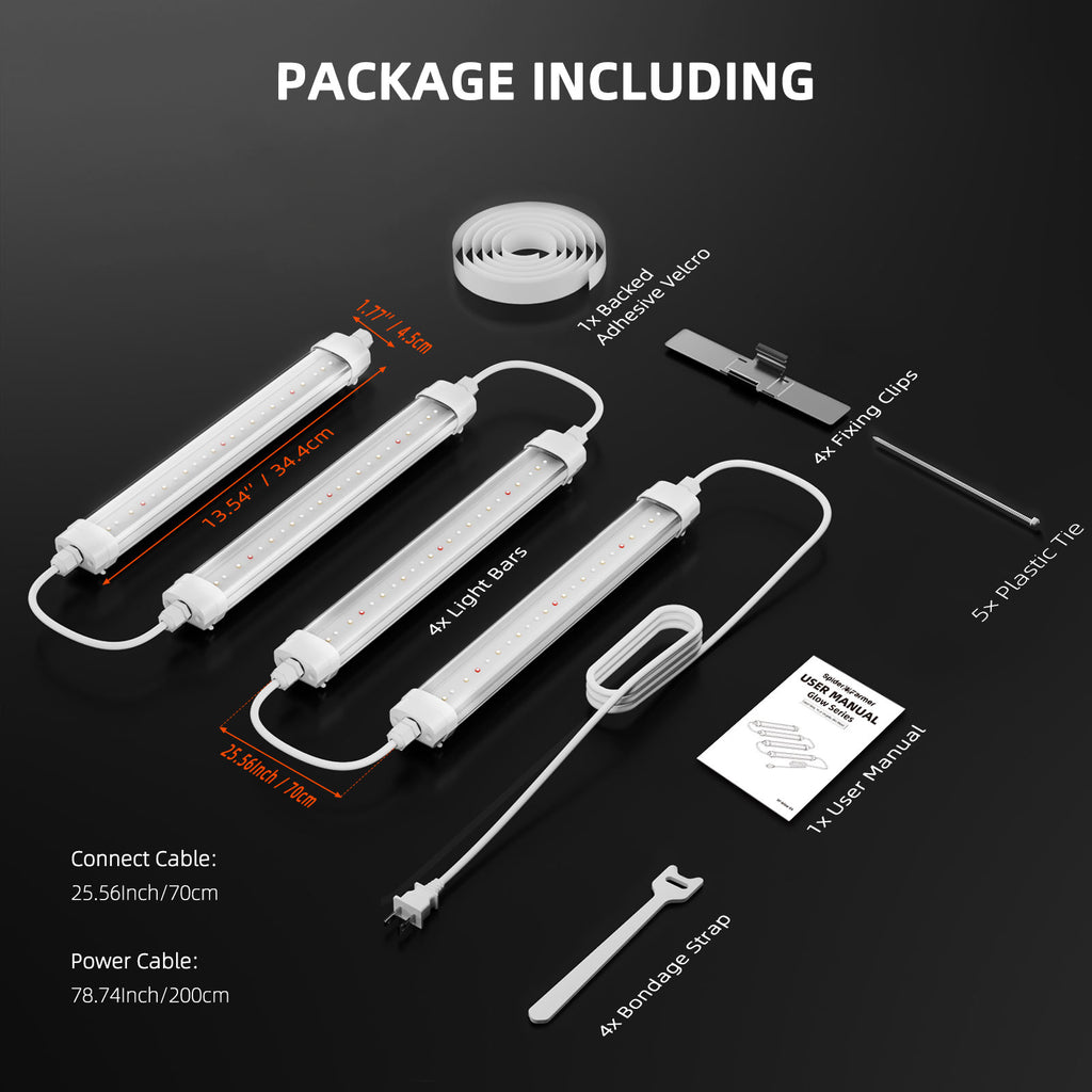 Produktabmessungen-Spider-Farmer-Glow30-34-cm-Lichtleiste.