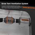 Spider Farmer 100mm exhaust system featuring a powerful fan with a sleek design — ideal for efficient grow tent ventilation.