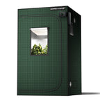 Sturdy Mars Hydro grow tent in dark green 2000D Oxford fabric featuring a clear viewing window — designed for optimal indoor gardening.