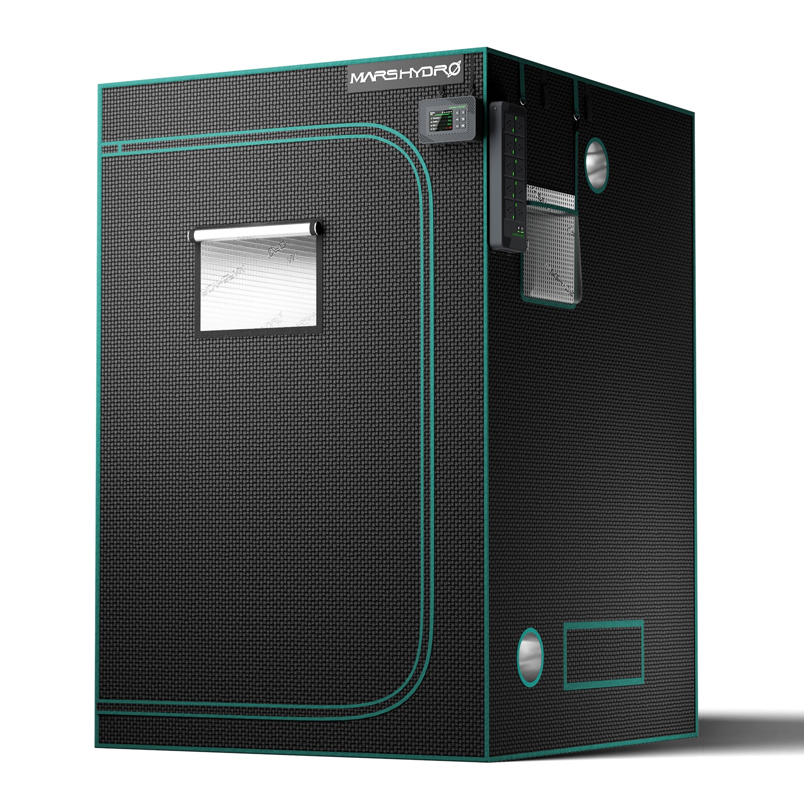 Profi-Growbox 120x120x200 cm aus 1680D Gewebe für den kompletten Zyklus von 4-6 Pflanzen.