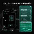 Mars Hydro grow tent pro in durable 2000D Oxford material — spacious design measuring 120x60x180cm for optimal plant growth