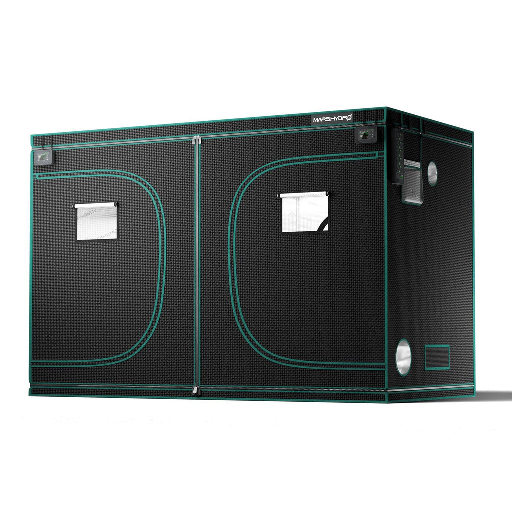 Mars-Hydro-300x150x200-Growzelt-Gesamtansicht: Außenansicht der rechteckigen 4,5 m² Growbox aus robustem 1680D Oxford-Gewebe.