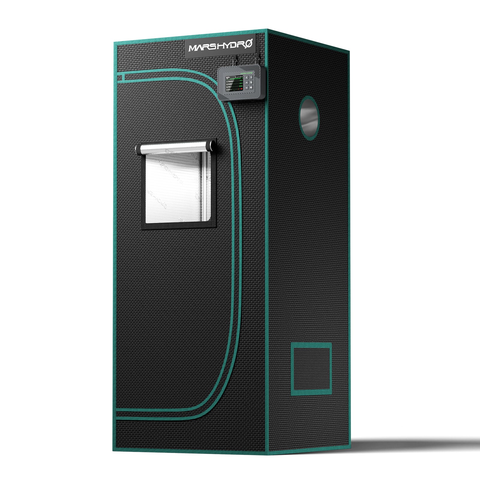 Mars Hydro Growzelt 60x60x140 cm aus lichtdichtem 1680D Oxford-Gewebe mit Sichtfenster und Controller-Halterung.