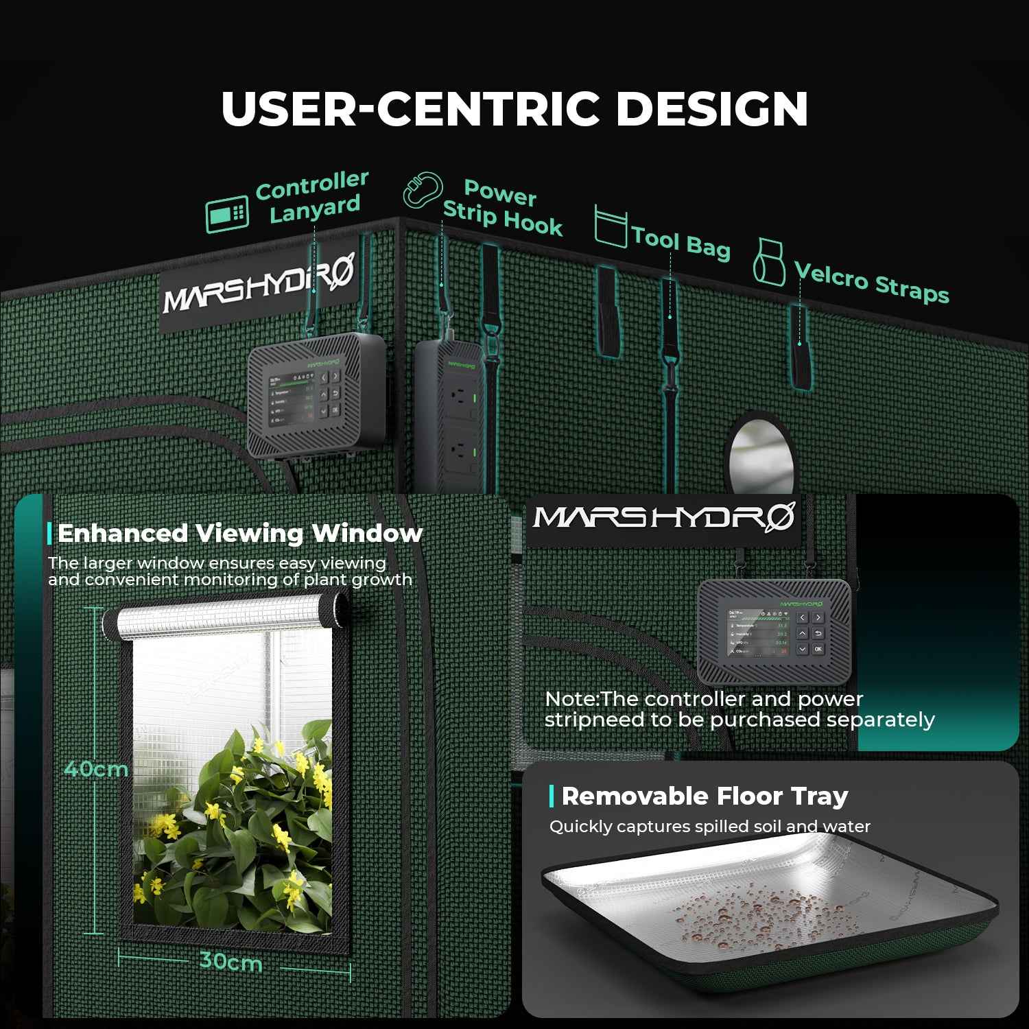 Mars Hydro FC1500 Smart Komplettset Pro | 60x60x160cm Growzelt