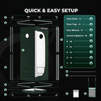 Mars Hydro FC1500 grow tent kit in dark green with 60 x 60 x 160 cm frame and included user manual