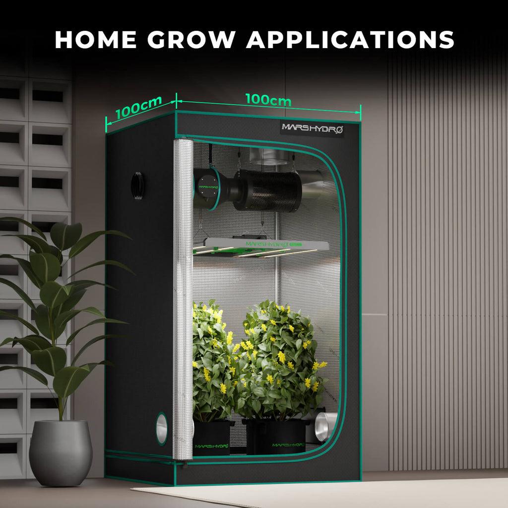 Multi-Bar Design der Mars Hydro FC-E 3000 für 100x100 cm Growzelte