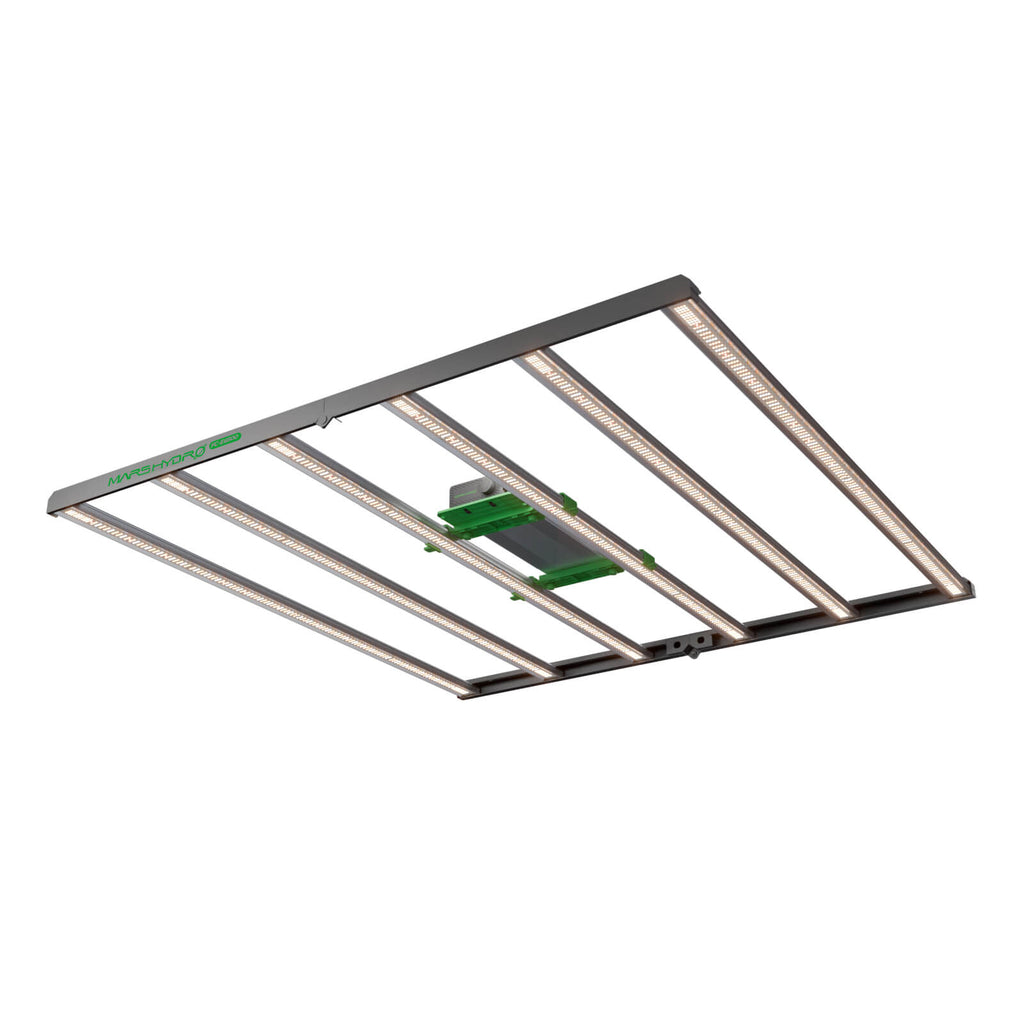 Mars Hydro FC-E6500 LED grow light featuring a sleek black design with efficient Bridgelux chips for optimal plant growth