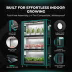 Großflächiges Indoor-Anbausystem für professionelles Urban Gardening.