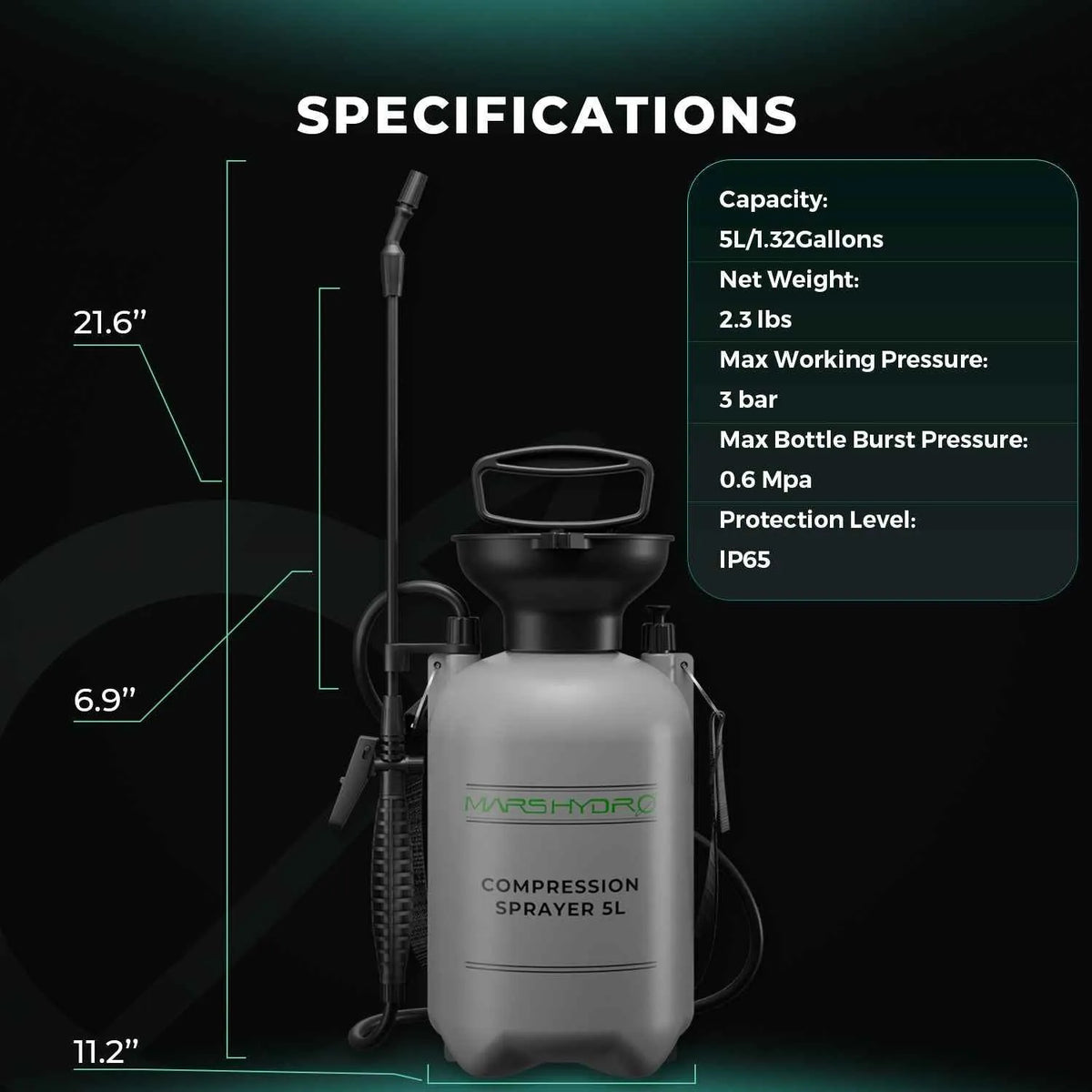 Mars Hydro Drucksprüher | 5L