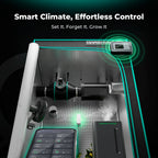 Mars Hydro grow tent smart complete set with 1680D diamond mylar lining, showing iControl controller and inline fan