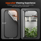Spider Farmer grow tent in dark gray 2000D Oxford fabric with observation window and removable waterproof base tray