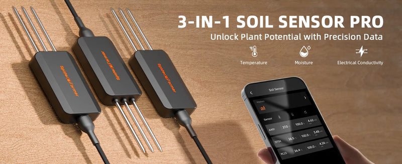 Spider Farmer Smart 3-in-1 Bodensensor | EC/VWC/Temp