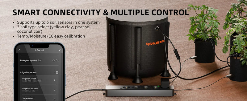 Spider Farmer Smart 3-in-1 Bodensensor | EC/VWC/Temp