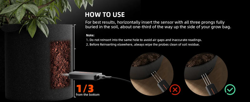 Spider Farmer Smart 3-in-1 Bodensensor | EC/VWC/Temp