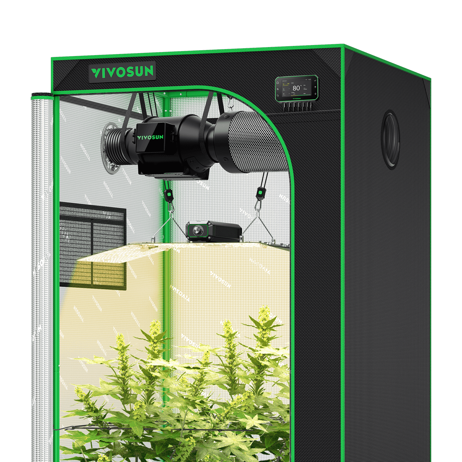 Vivosun Smart Komplett-Set | 90×90x180cm Growzelt