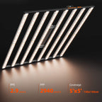 Spider Farmer SE1000W smart LED grow light in silver and black with 1000W Bridgelux