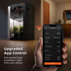 Spider Farmer App Steuerung der 300W Leistung via WiFi.