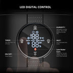 Spider Farmer 5L Smart Luftbefeuchter with humidity display and LED digital control, dark gray mist settings