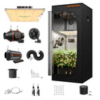 Spider Farmer SF1000 Growbox Komplettset 70x70x160cm Übersicht.