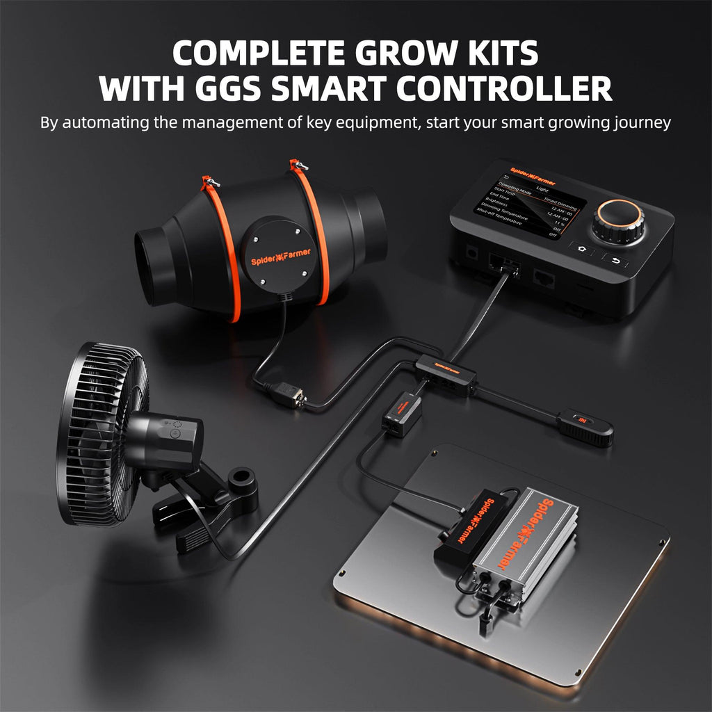 Spider Farmer SF1000 Smart Growbox Komplettset 70x70x160cm mit App-Steuerung.