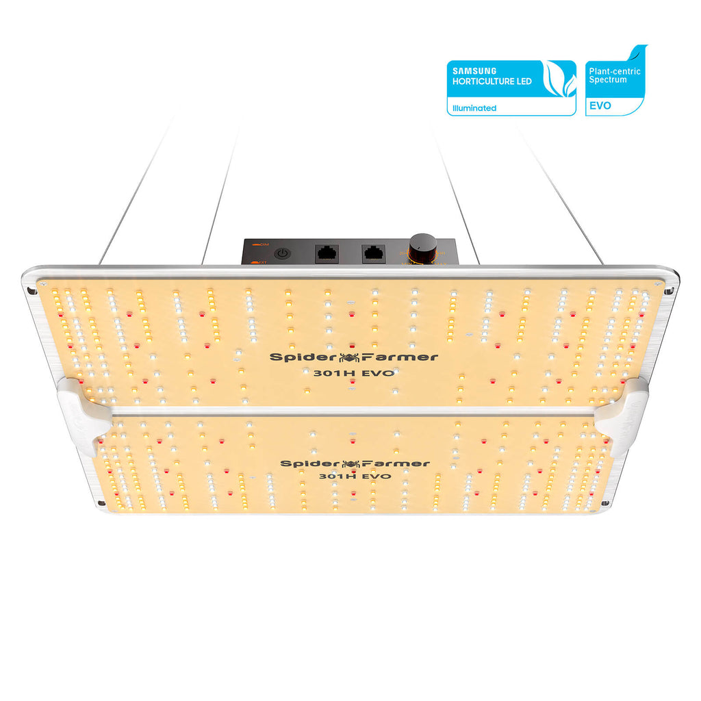 Spider Farmer SF2000Pro 200W LED Pflanzenlampe in der Frontansicht.