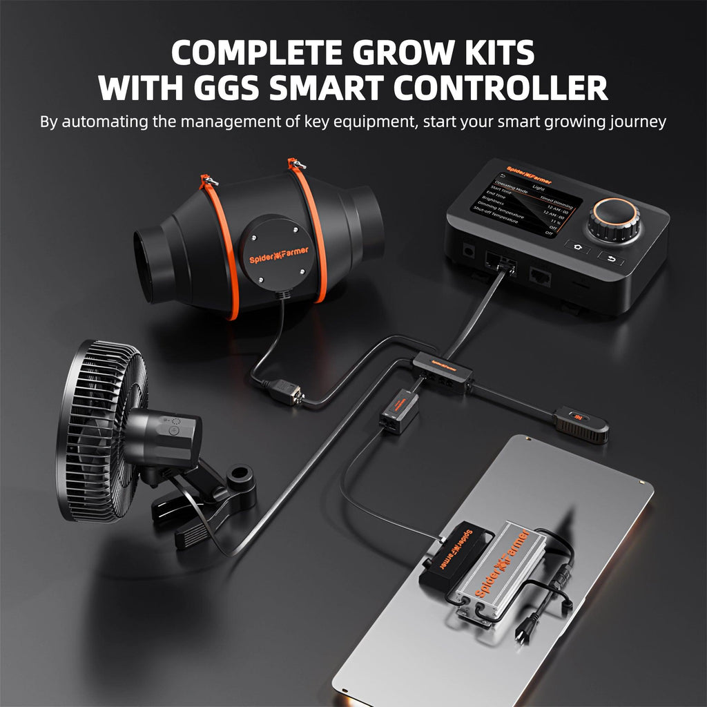 Spider Farmer SF2000-EVO smart grow kit with LED lights and advanced controller — designed for efficient indoor gardening