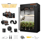 Spider Farmer SF2000-EVO smart grow tent complete set — 120x60x180cm featuring efficient LED lighting and ventilation