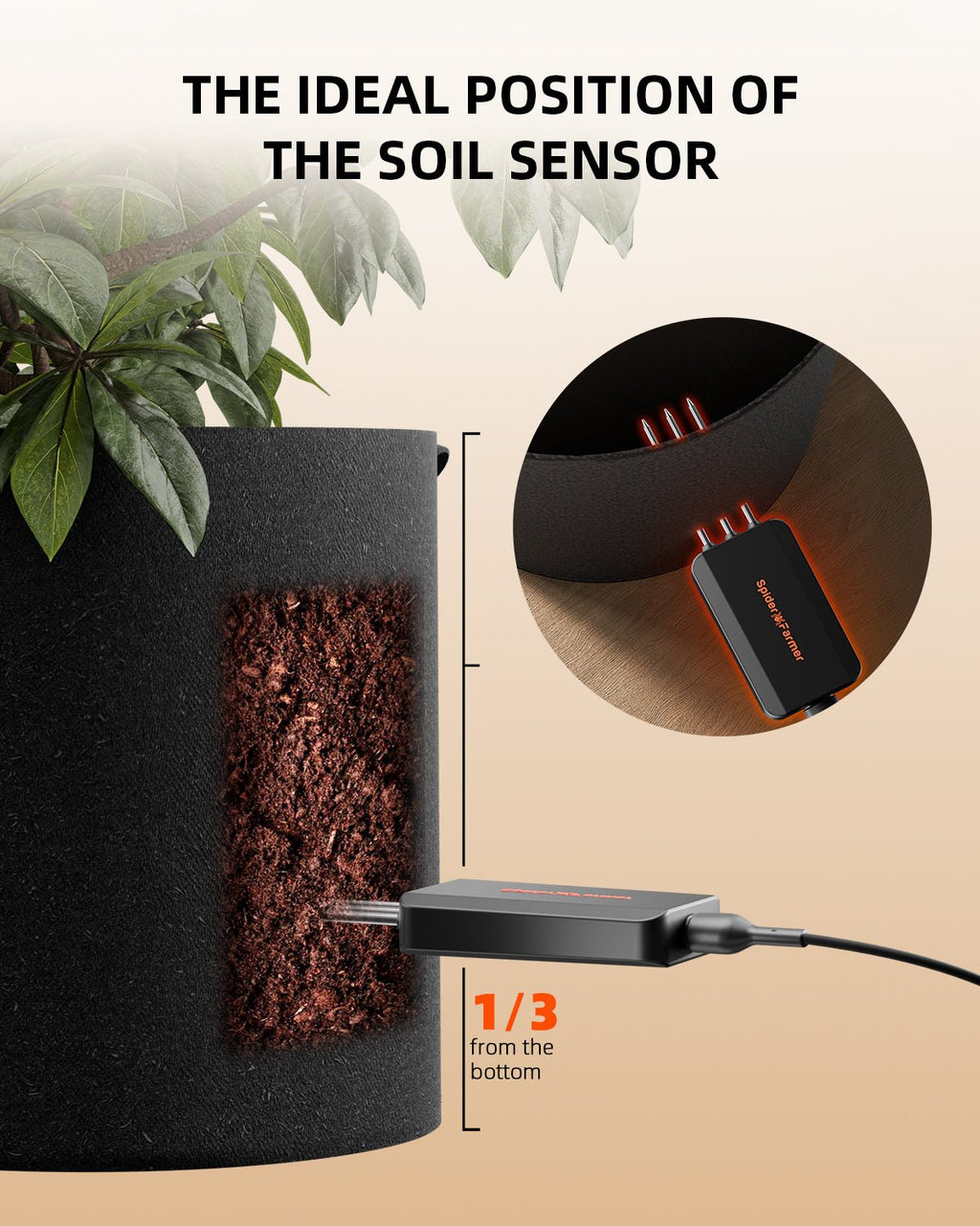 Der Spider Farmer GGS Bodensensor im professionellen Einsatz – Unverzichtbares Tool für datengetriebene Grower, die Wert auf Perfektion und maximale Erträge legen.