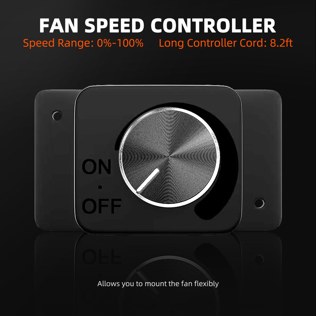 Netzkabel und Controller-Verbindungen für das Belüftungssystem.