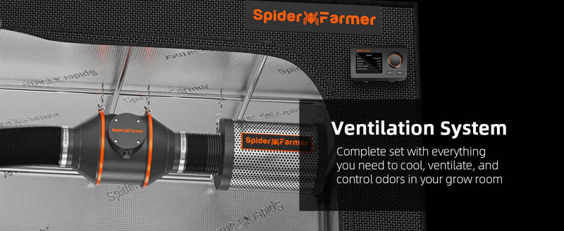 Spider Farmer 150mm Smart Exhaust Complete Set | 683 m³/h + Smart Controller