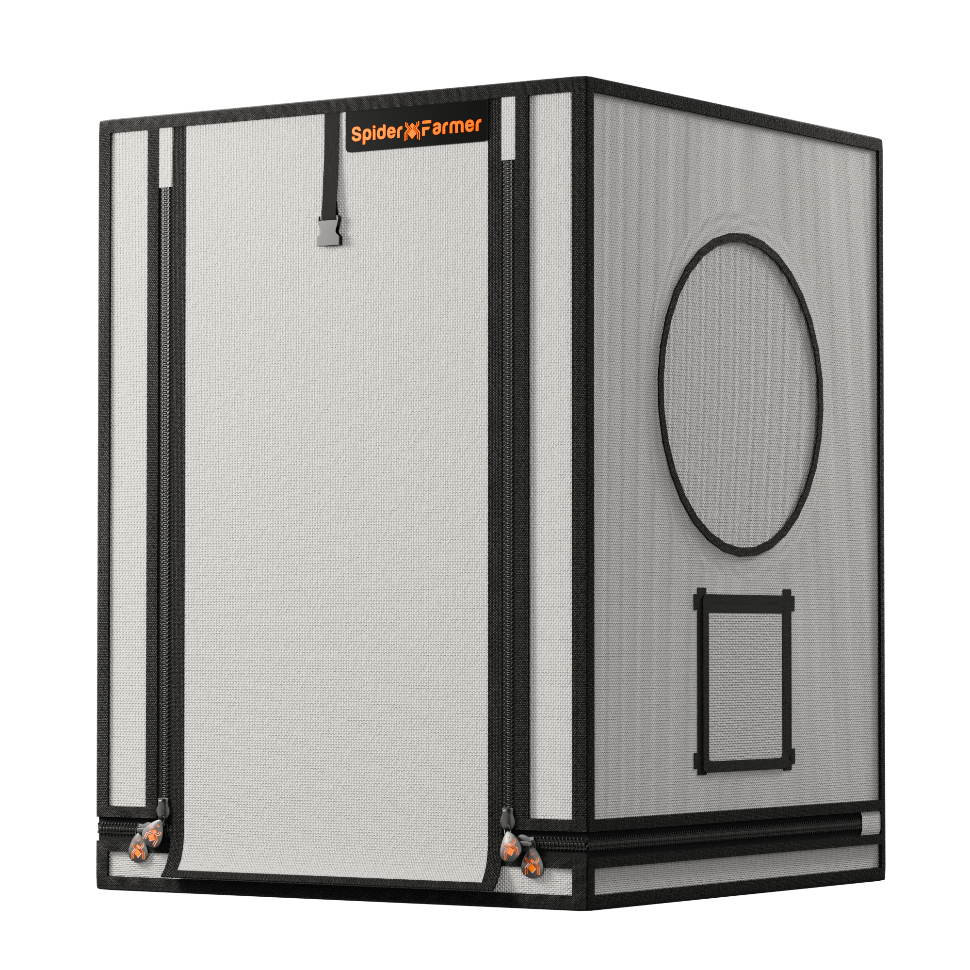 Spider Farmer Mini Growzelt 60x60x80 cm in Weiß aus ultra-dickem 2000D Oxford-Gewebe für die professionelle Pflanzenanzucht.