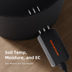 Smart power strip by Spider Farmer with built in probes, black housing, for grow tent automation of climate and nutrient monitoring