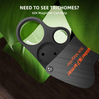 Spider Farmer 9-in-1 toolkit featuring a 60x magnifier on a sleek black handle — ideal for examining trichomes with precision.