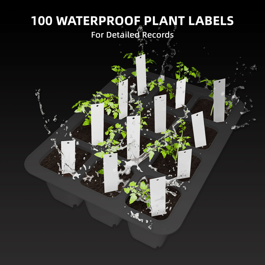 Spider Farmer 9-in-1 toolkit featuring 100 waterproof plant labels for detailed records — ideal for germinating seedlings in soil.