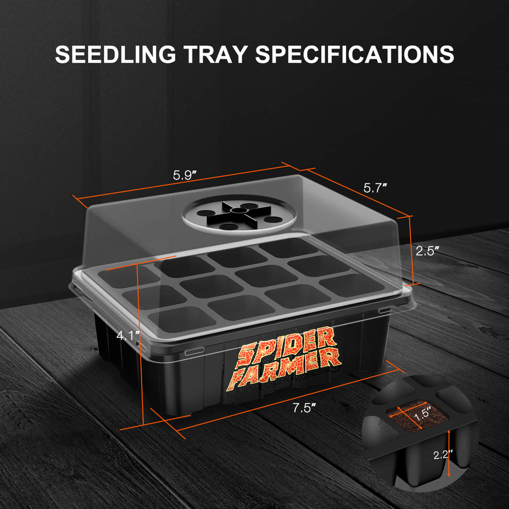 Platzsparend stapelbare Seed Starter Trays – Einfache Lagerung und Organisation des Equipments für effiziente Gärtner.