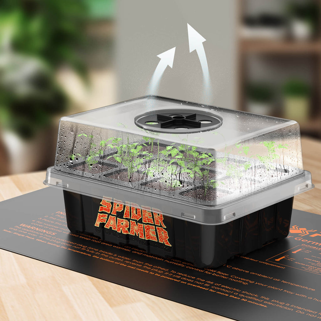 Transparente Abdeckhaube für Seed Starter Trays – Erhält eine konstant hohe Luftfeuchtigkeit und Temperatur für eine beschleunigte Keimrate.