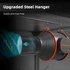 Spider Farmer 100mm exhaust fan with upgraded steel hanger — efficient airflow of 348 m³/h and integrated controller for optimal performance